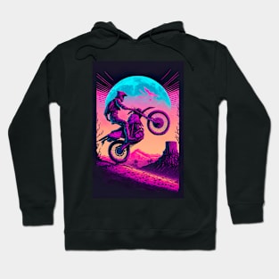 Cyber Future Dirt Bike With Neon Colors Hoodie